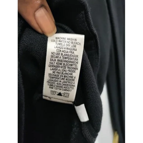 Anthropologie Cloth & Stone Womens Round Neck Bell Sleeve Blouse Black XS-M - Picture 6 of 10